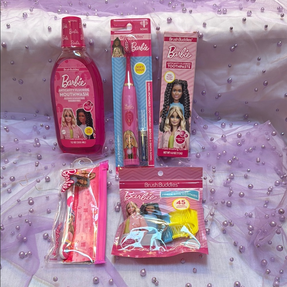 Barbie Pink Kids Oral Care Set